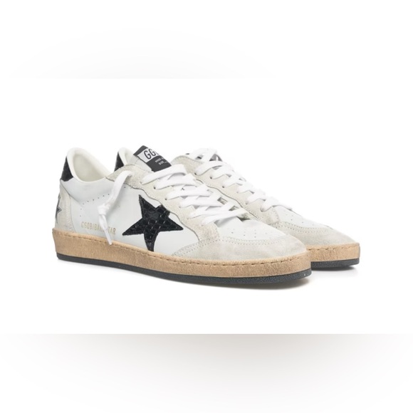 Golden Goose Men’s Ball Star Sneaker, White black Cocco NIB Auth - Picture 2 of 6
